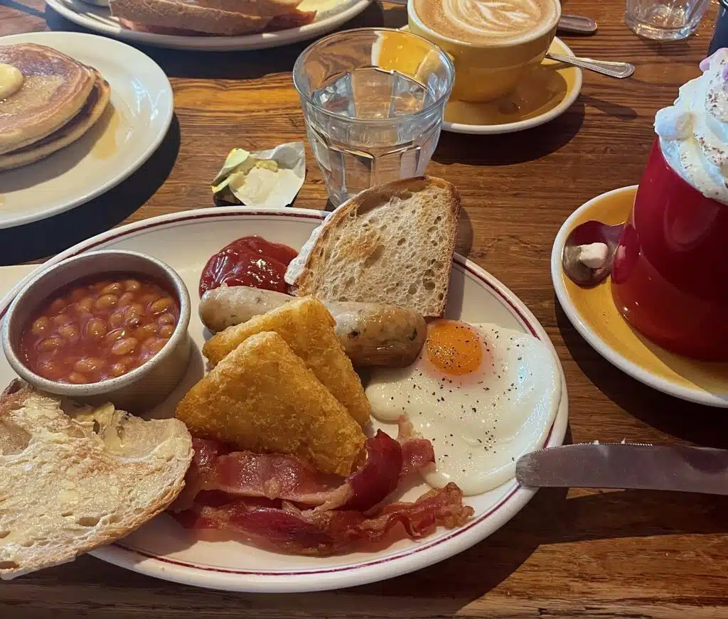 Where to Find London's Best Breakfast Full English Breakfast from The Breakfast Club.